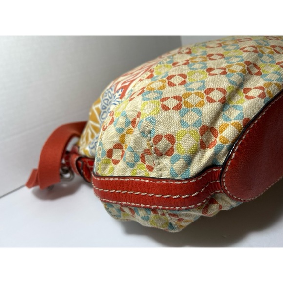 Fossil Floral Patterned Handbag with Red Accents - Picture 4 of 10
